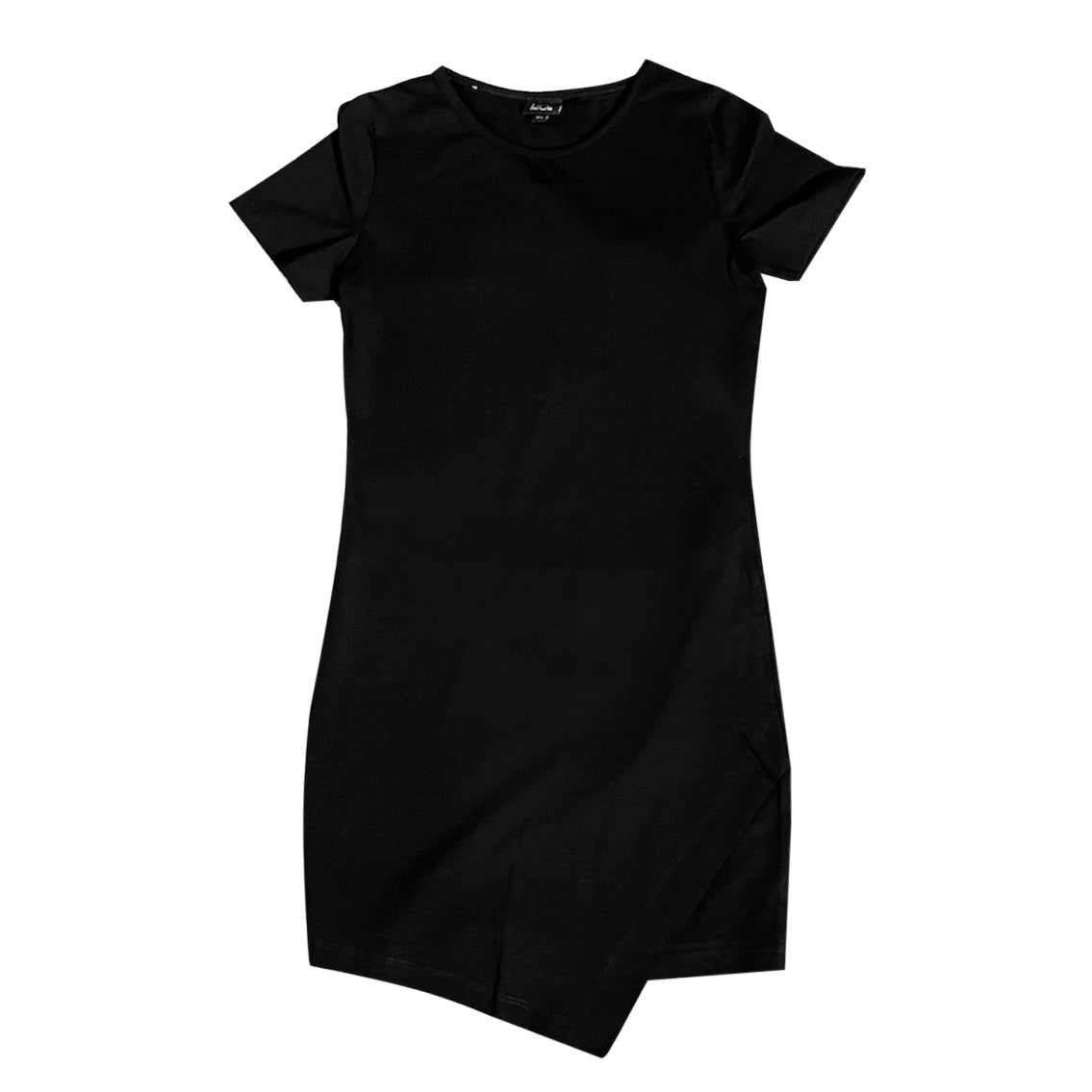 Black Jersey Asymmetric Dress