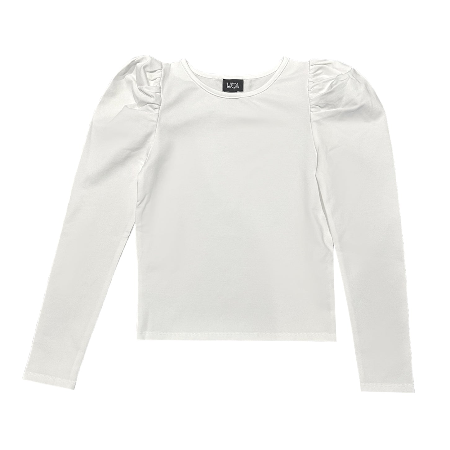 White Puff Sleeve Cotton Top