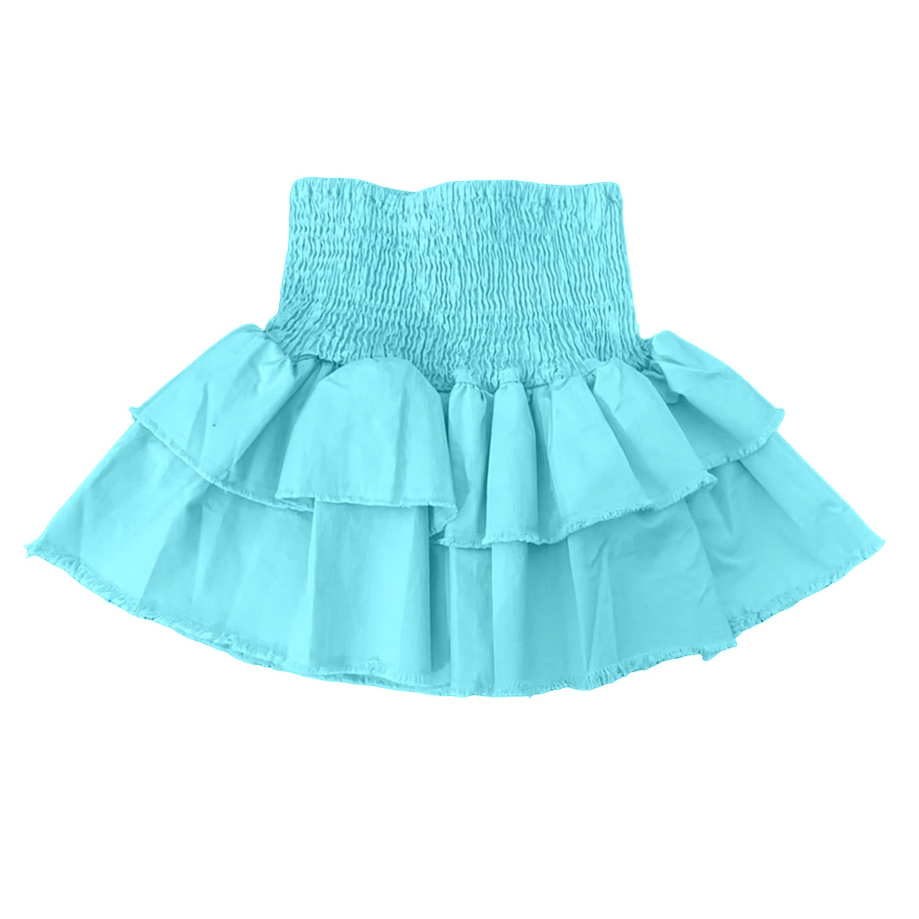 Denim Blue Ruffle Skirt