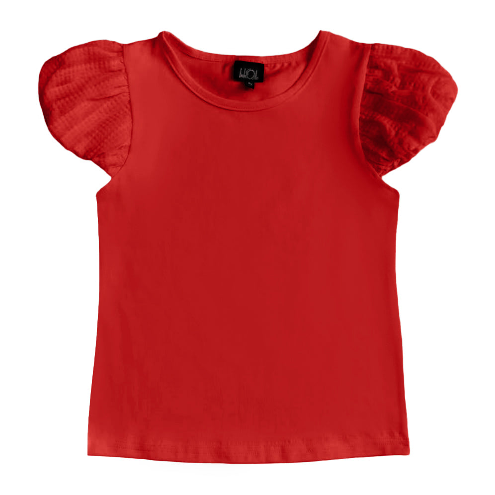 AS Red Puff Sleeve Top